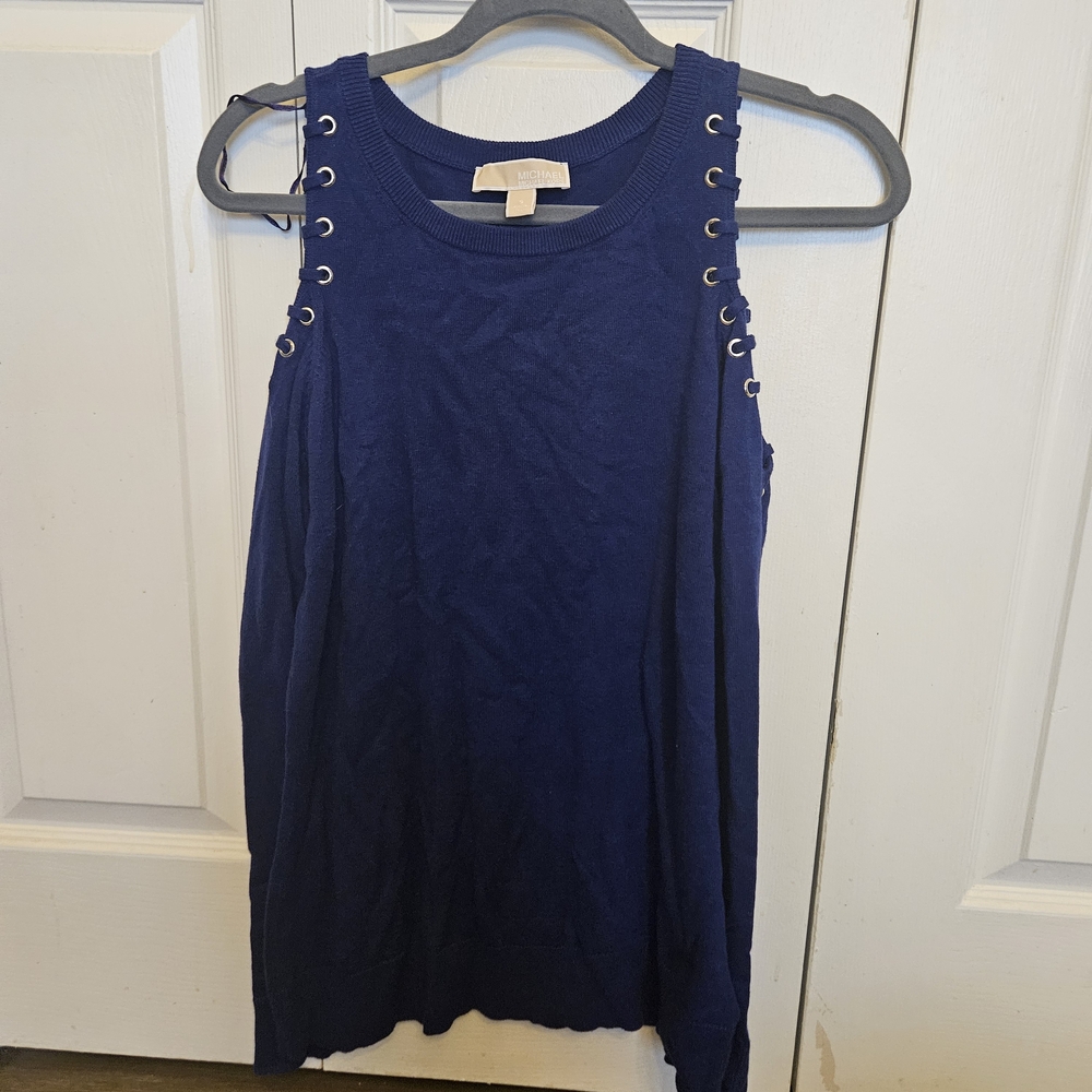 Michael Kors Navy Sleeveless Sweater